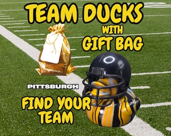 Team Spirit Rubber Duck: Football Fan Collectible with Optional Gift Bag