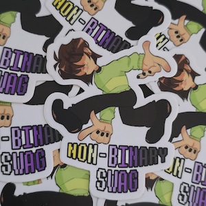 Naklejka niebinarna Swag Kris Deltarune