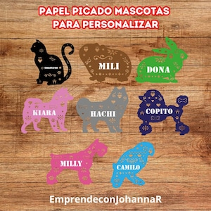 Confettis pour animaux de compagnie, jour des morts, chien, chat, perroquet, lapin, découpe laser, traceur de découpe, carton, papier, mdf