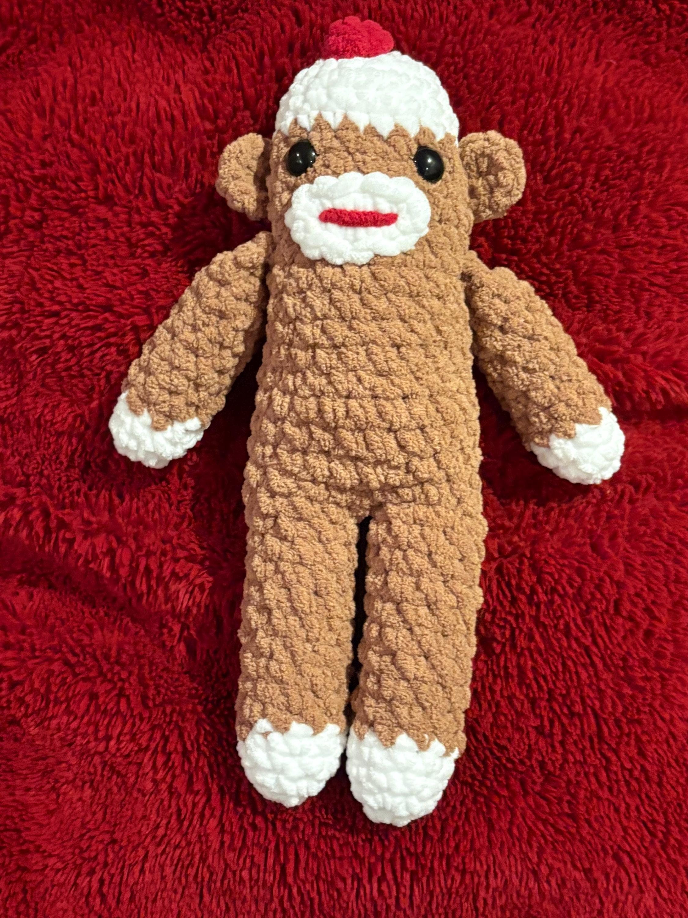 21 Sock Monkey Crochet Patterns for Cozy Toys, Loveys, Hats, and Gifts 17 Crochet Sock Monkey