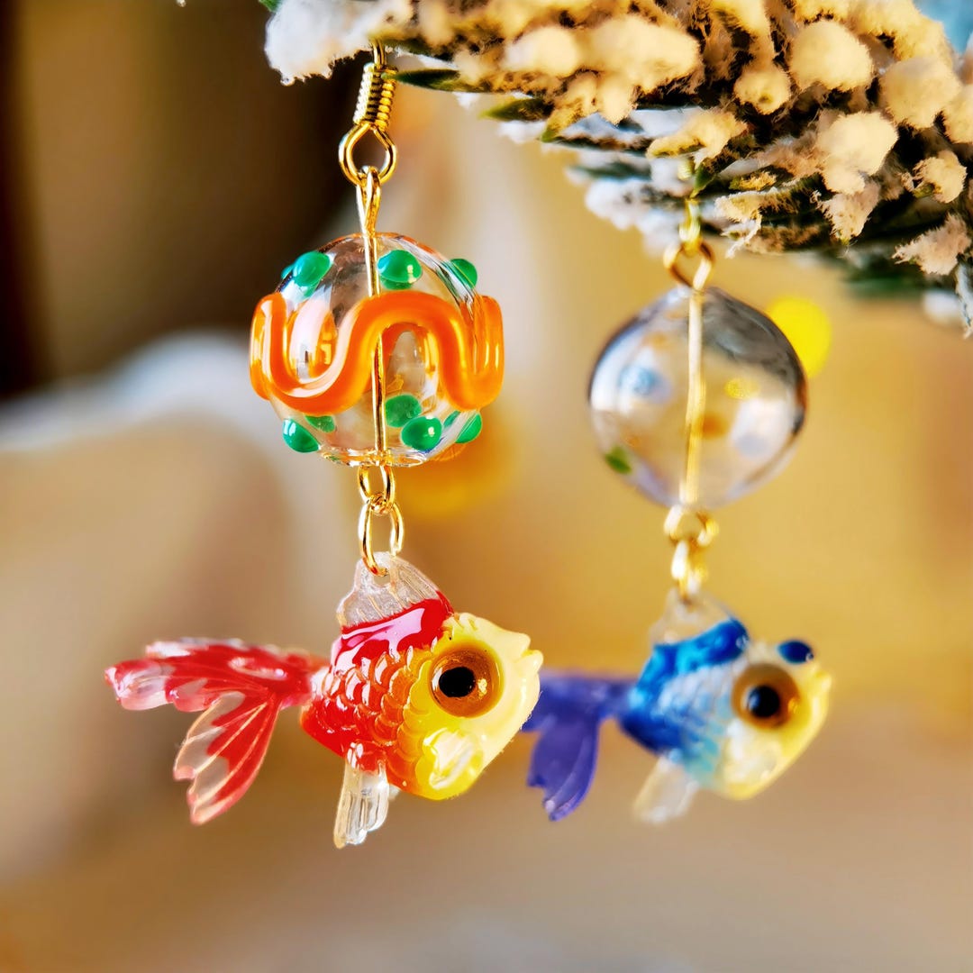 AS Earrings-Goldfish Koi