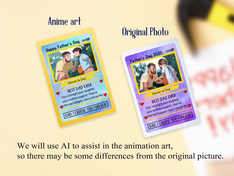 Carte Pokémon personnalisée fête des pères, cadeaux PokeDad, carte portefeuille en métal personnalisée pour papa, cadeau fête des pères pour papa, cadeau pour lui, cadeau fête des pères image 1