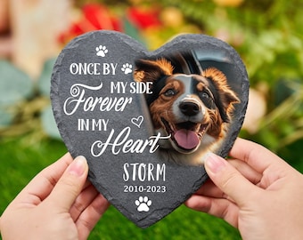 Pierre commémorative personnalisée pour chien avec photo, 3 tailles, Pierre tombale pour animal de compagnie, Pierre tombale pour animal de compagnie personnalisée, Pierre commémorative pour chien, Pierre commémorative pour jardin