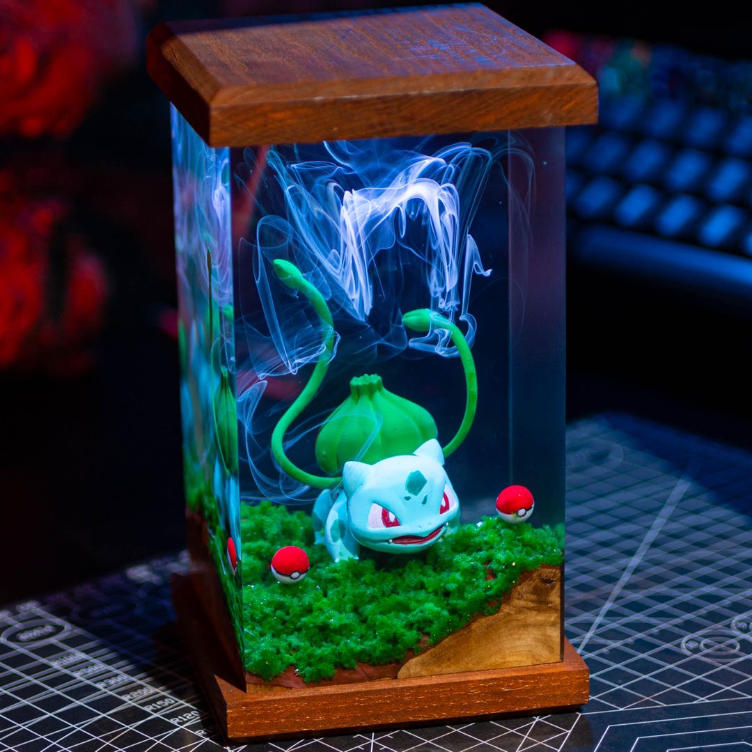 Resin Lamp Pokemon Bulbasaur, Cute Anime Character Resin Lamp ...