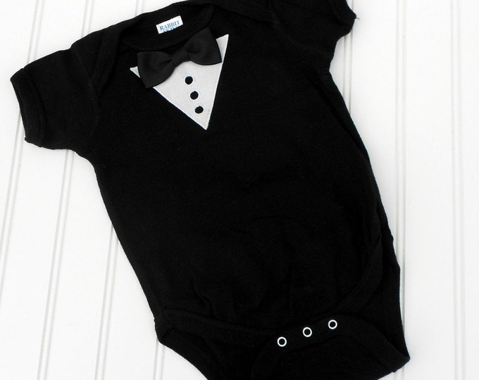 READY TO SHIP Tuxedo Baby Bodysuit: Halloween Costume, Cosplay Outfit