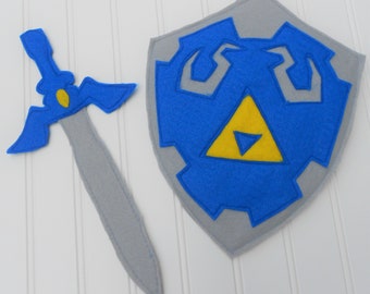 READY TO SHIP Great cosplay birthday Present or baby shower gift Inspired by Legend of Zelda, Link sword and shield