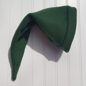 READY TO SHIP Great Halloween Costume or Cosplay birthday or shower gift Legend of Zelda Link inspired Dark Green Fleece Baby Hat