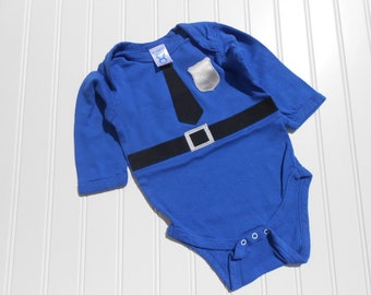 READY TO SHIP Great cosplay birthday Present or baby shower gift Police Officer Cop Policeman Baby bodysuit sewn cotton applique