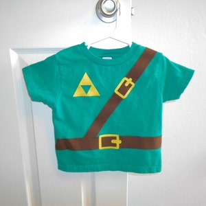 READY TO SHIP Great birthday Present or cosplay Legend of Zelda inspired t-shirt with sewn cotton applique