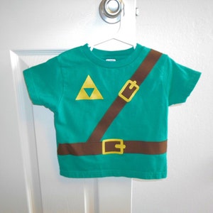 READY TO SHIP Great Halloween costume or cosplay Legend of Zelda inspired t-shirt with sewn cotton applique