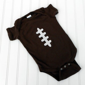 READY TO SHIP Great cosplay birthday Present or baby shower gift bodysuit Football sewn applique for boys or girls image 1