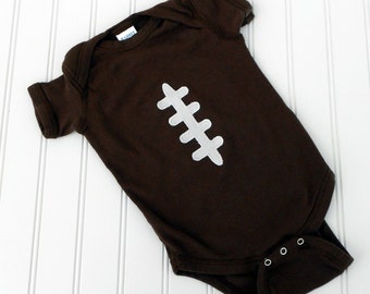 READY TO SHIP Great cosplay birthday Present or baby shower gift bodysuit Football sewn applique for boys or girls