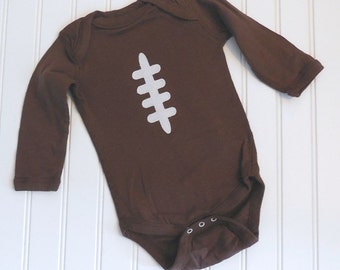 READY TO SHIP Great cosplay birthday Present or baby shower gift bodysuit Football sewn applique for boys or girls