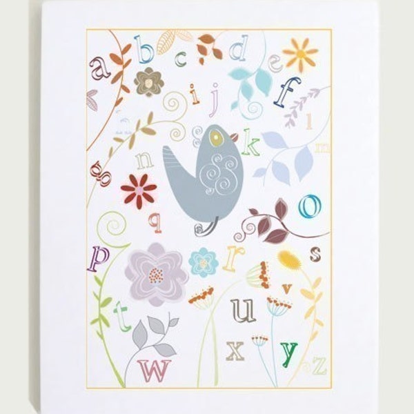 Little Alphabet Garden Print