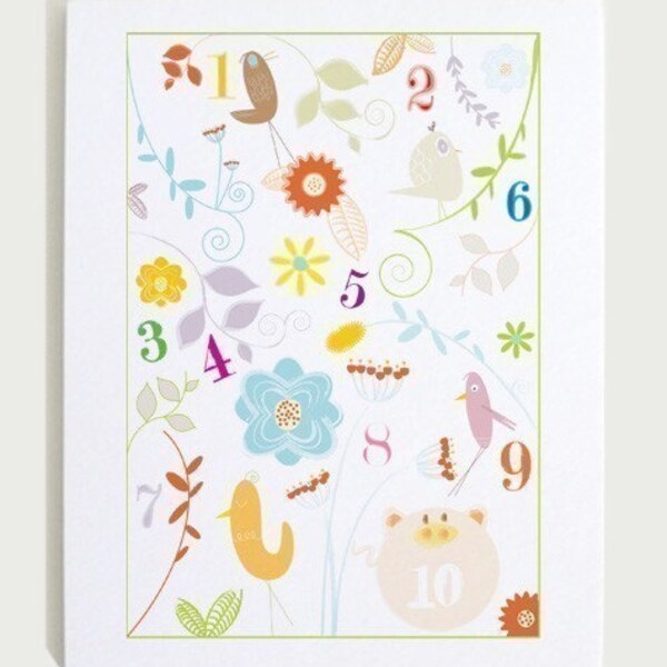 Little Number Garden Print