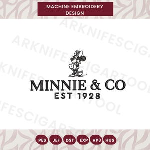 Mouse And Co. Est 1928 embroidery designs, Mouse lover embroidery design, Mouse girlfriend machine embroidery designs, Instant downloads