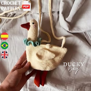 Enten-Beutel-Muster häkeln, einfache Häkeltaschen, süße Tier-Stricktasche, Anfänger kein Stretch-Handtaschenmuster, schnell und einfach handgefertigt