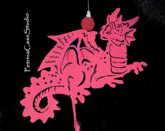Dragon Papercut or Mobile  5X7 -Design 1986