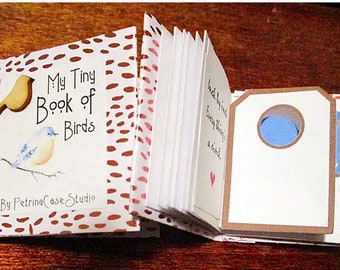 Tiny Bird Book Miniatue 2X2 inch Design No. 1953