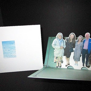 Family Pop-Up card 5X7 custom with your photo Design 1984 180 Degree