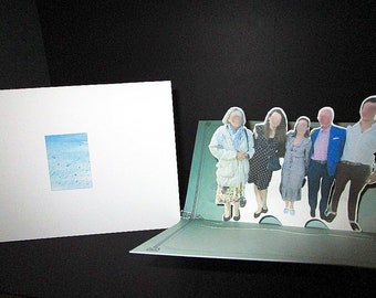 Family Pop-Up card  5X7 custom with your photo Design 1984