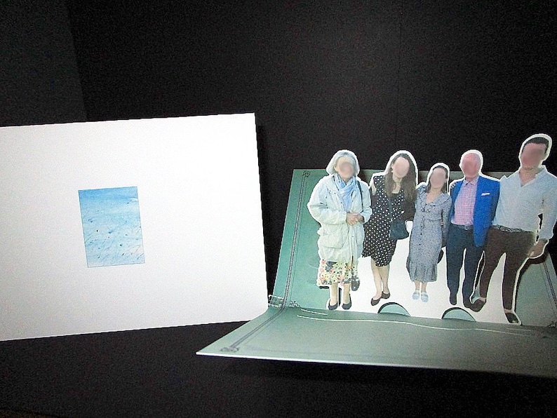 Family Pop-Up card 5X7 custom with your photo Design 1984 180 Degree