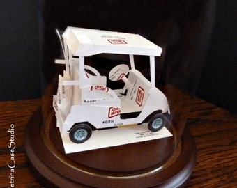 Golf Cart Business Card Sculpture -Any Theme, Hobby, Sport or Profession Made in USA -NO 8923