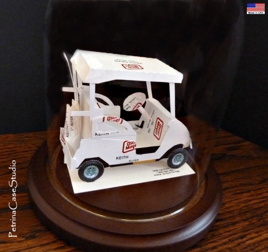 Golf Cart Business Card Sculpture any Theme, Hobby, Sport or Profession
