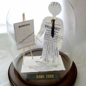 Banker Financial Accountant INVESTMENT Investor Advisor Business Card Sculpture Female or Male Design 930-11361 Suspenders Executive image 5