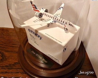 Airplane Jet Airliner Business Card Sculpture NO.9918  -or any figure, hobby, sport or Profession