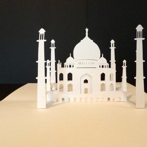 Taj Mahal Pop-Up Card 180 degrees- -ITEM 1209-3 A9