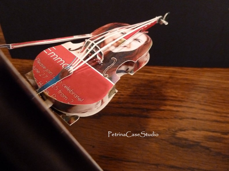 Volin Paper Violin Paper 3D Sculpture -any Theme, Hobby, Sport or Profession Design ...
