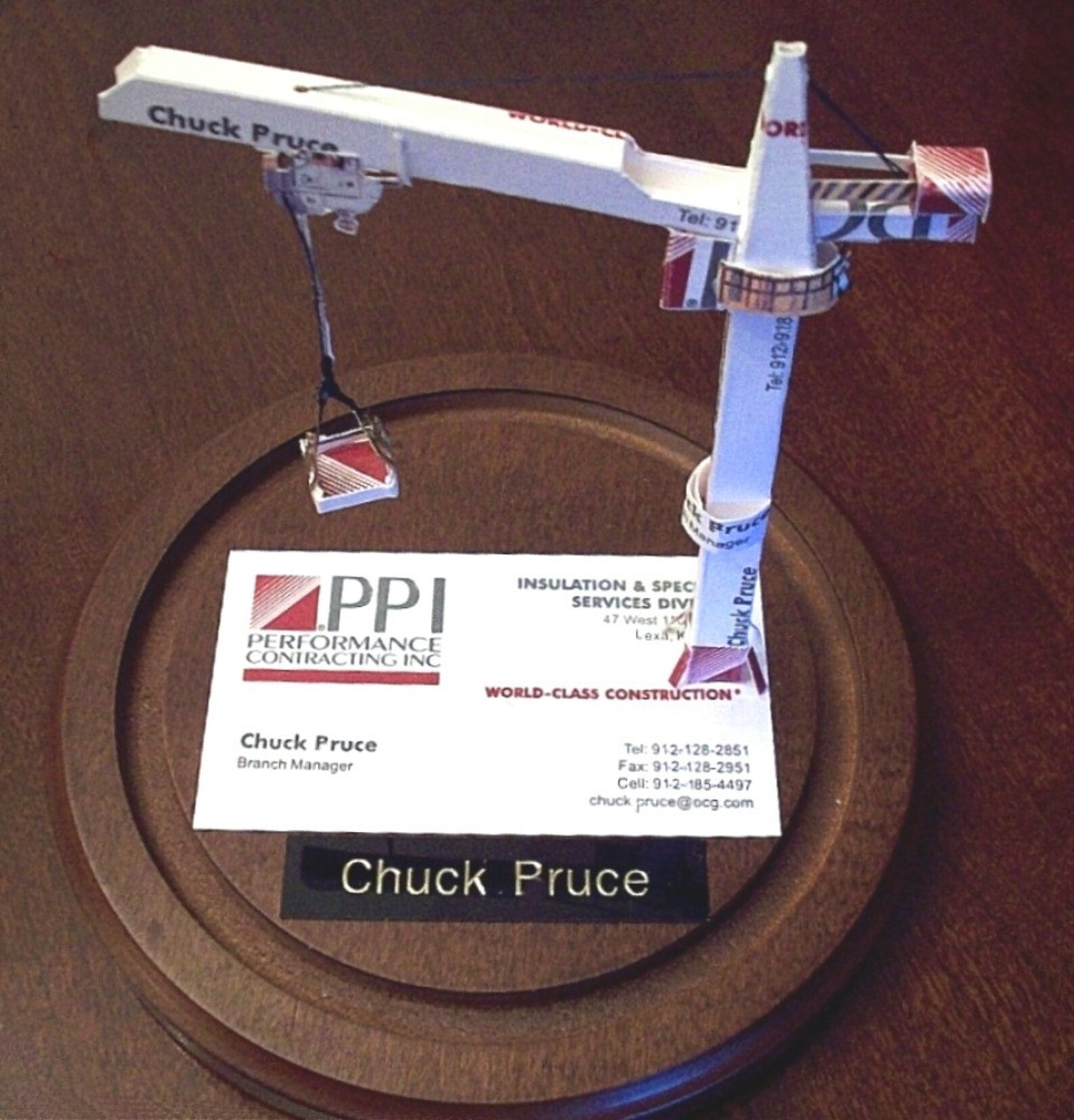 Business Card Sculpture Construction Tower Crane 89098910 Etsy