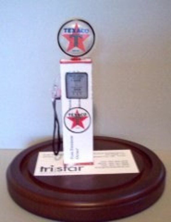 Texaco Gas Fuel Pump Business Card Sculpture vintage Style Etsy
