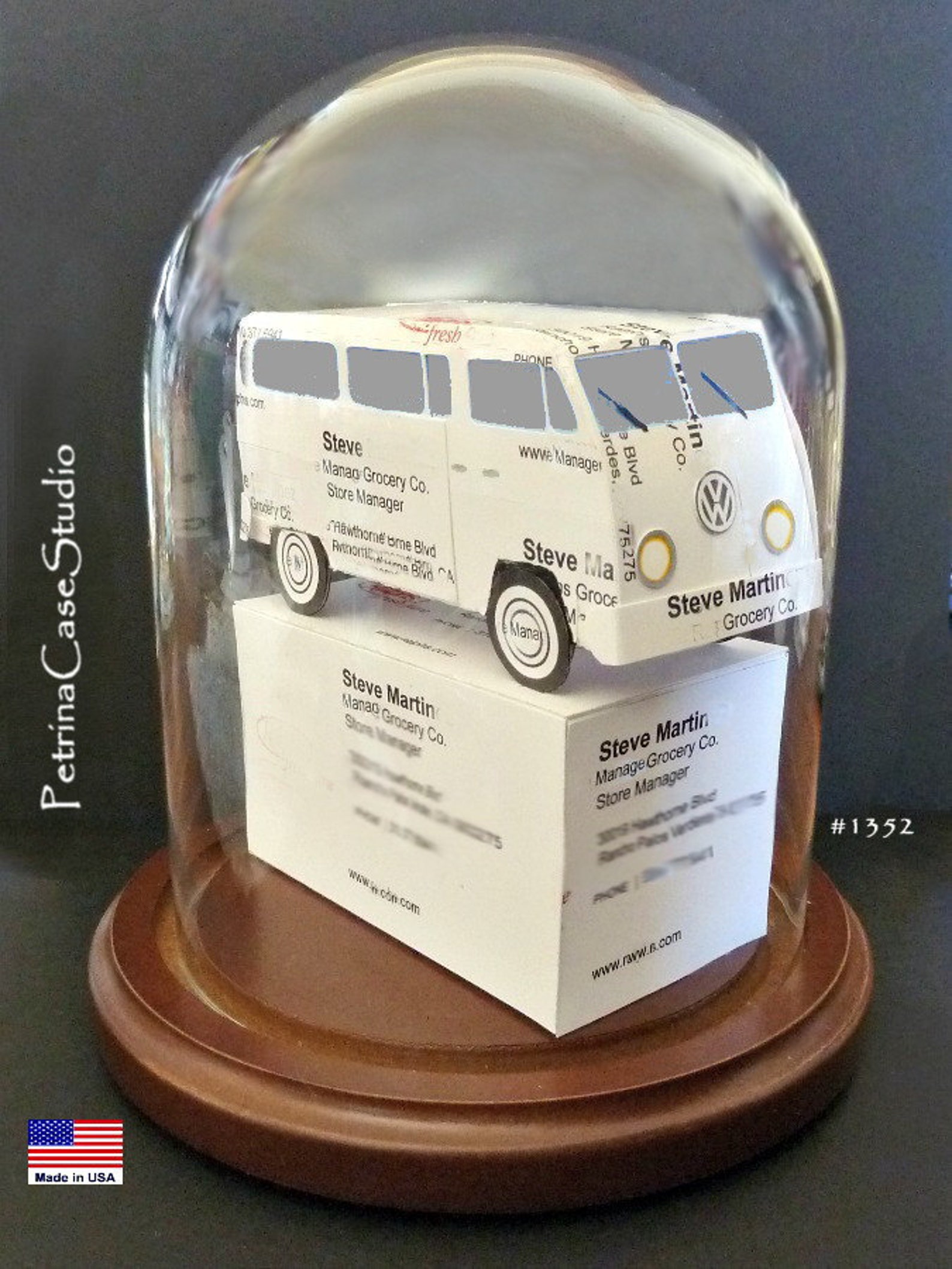 VW Bus Business Card Sculpture 1352 made in USA Etsy