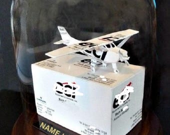 Cessna 172 WIngs on Top Business Card Sculpture Item  1398