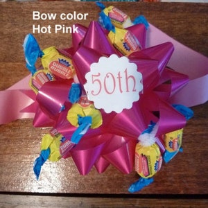 Candy Corsage Pin on or Wrist tie on Quinceanera Bat Mitzvah Birthday Bridal or Baby Shower image 4