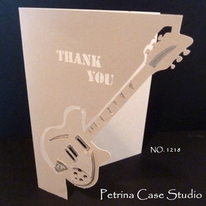 Gitaarkaart - Over the Edge Papercut Design 1218