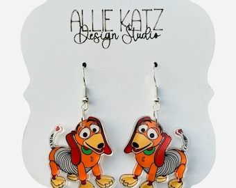 Slinky Dog Dangle Earrings: Toy Story Acrylic Jewelry