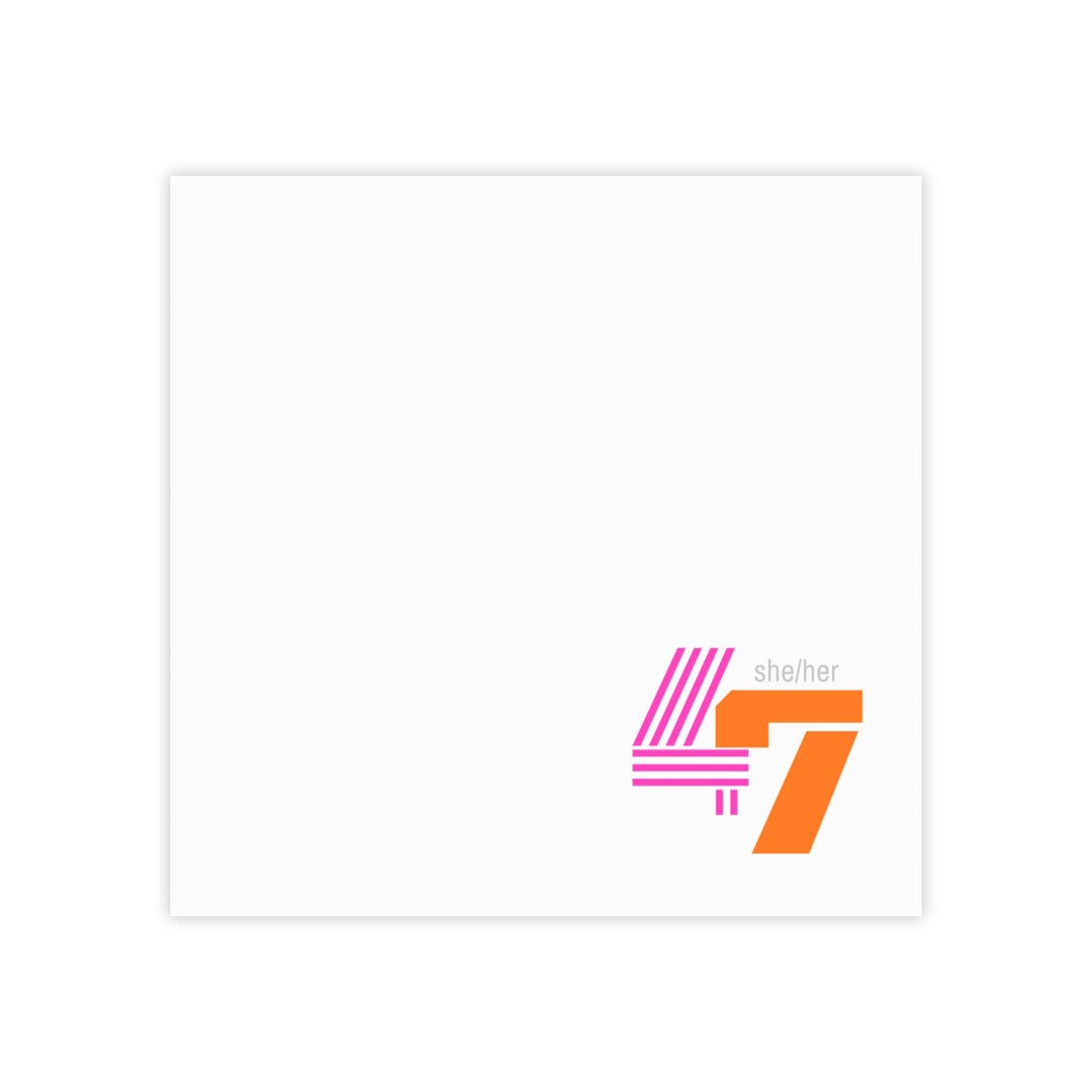 She H Notepad 47 She/her Post-it® Note Pad, Comma-la Notepad, Lotus POTUS - Etsy
