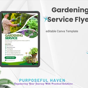 Gardening Service Flyer | Digital Download | Customizable Template | Editable Flyer | Business Promotion | Instant Download | Instant Access