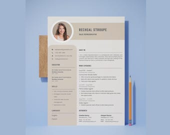 Professionelle Lebenslaufvorlage, bearbeitbares Lebenslaufdesign (druckbar)