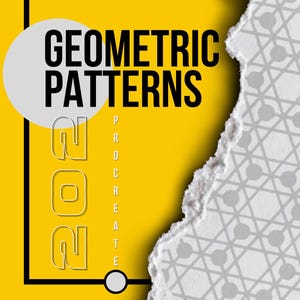 Geometrisches Design Muster Pinsel für Procreate |  Sechseck-Kreativpinsel-Set