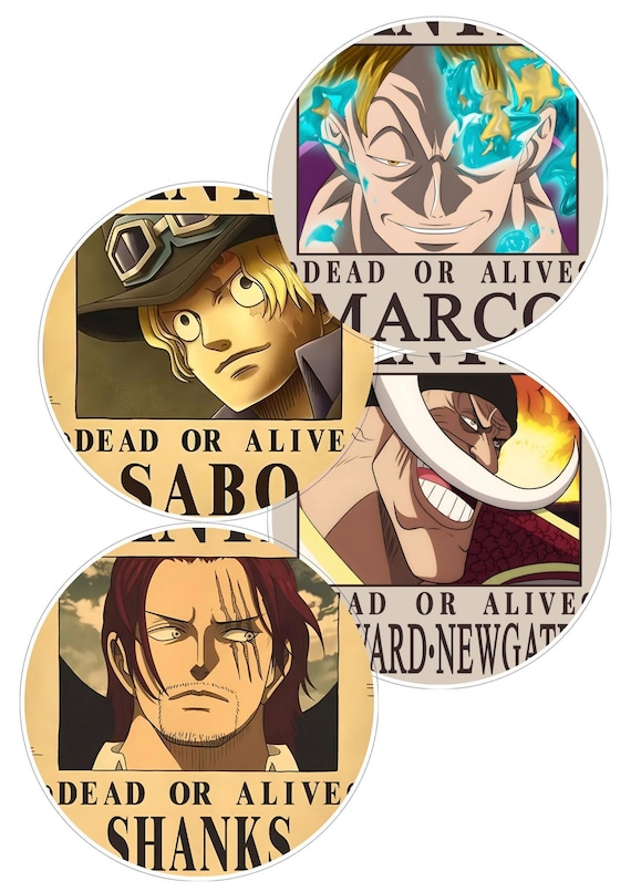 Anime One Piece Wanted Posters Button Badge Pins - Etsy