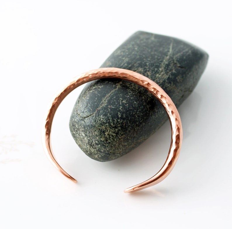 Mens Hammered Copper Cuff Rustic Artisan Textured Copper Etsy