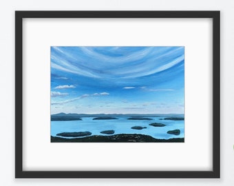 Hushed by Awe - a Giclee Fine Art Print - Acadia National Park - Mt. Desert Narrows - Bar Harbor - Maine fine art prints - Maine art