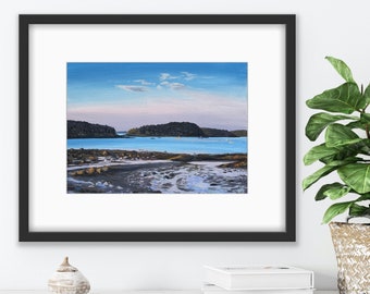 Quiet Joy - a Giclee Fine Art Print - Sweeping Skies - Acadia National Park - Mt. Desert Narrows, Bar Harbor - Maine Print - Maine Art