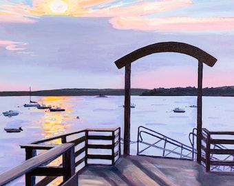 Madeleine Light - Maine summer art - Summer Vibes - Maine Coastal Art - Yarmouth, Maine - Casco Bay - Maine Art