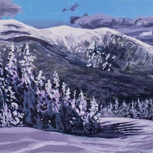 Impresión artística Giclée — "Timberline" — Sugarloaf, Maine — Arte de Maine — Impresión de archivo - Esquía en el Este - El Pan - Montaña Sugarloaf