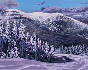 Giclee Fine Art Print — &quot;Timberline&quot; — Sugarloaf, Maine — Maine Art — Archival Print - Ski the East - The Loaf- Sugarloaf Mountain